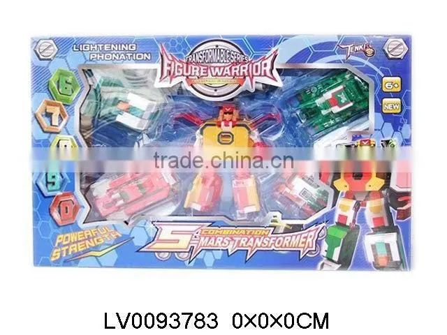 Funny DIY toy 6-0 assembly toy robot with light & sound