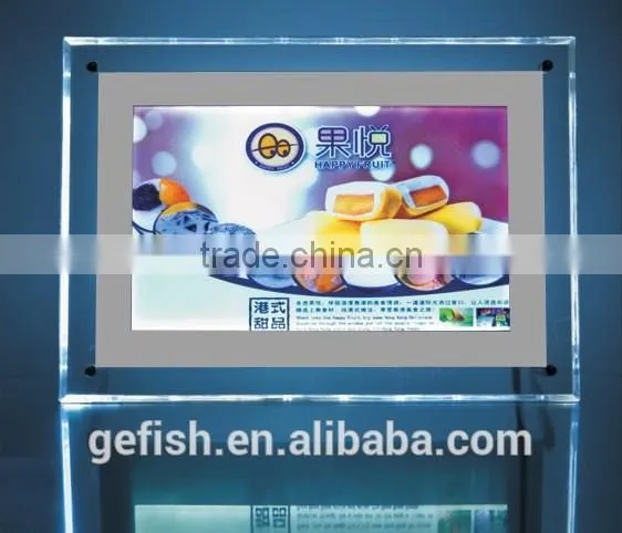 High quality LED light acrylic photo menu display frame