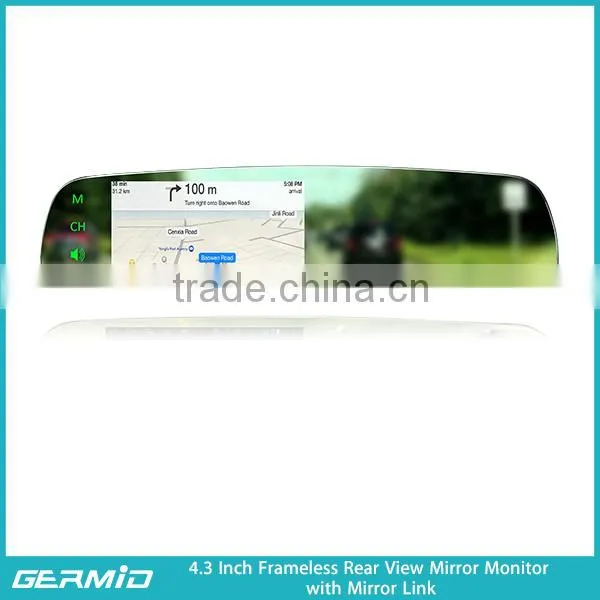Auto electronics frameless lcd monitor germid 4.3 inch mirror monitor