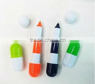 Pill shape telescopic mini ball pen for promotion