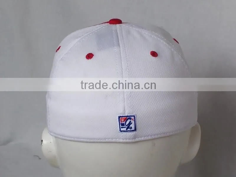 spandex cotton and mesh flex fitted cap with embroidery