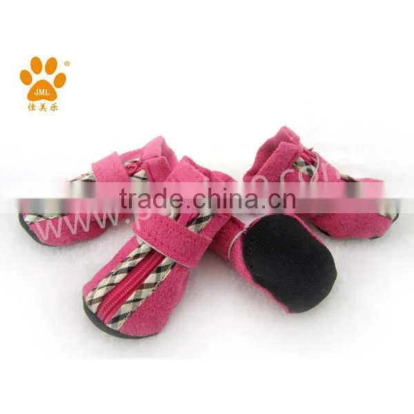 2014 JML New Suede Soft Sole Dog Boots Pet Products Fabric