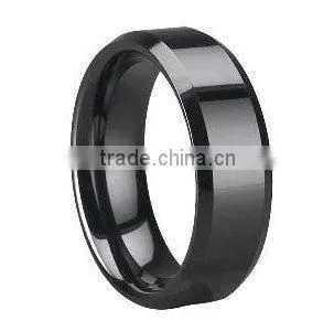Ladies fancy black channal Ceramic ring/ 2012 hot sell design ring