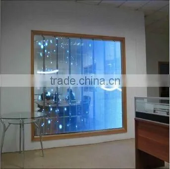 New design and special effect super slim and thin less than 3cm transparent glass led display p10 p12.5 p16