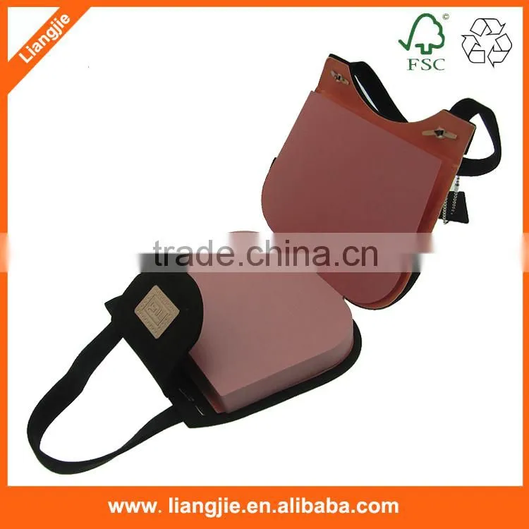 Fashion Hand Bag-Shaped Memo Pads, Customized Sticky Note with Hand Chain,Die-Cut Handbag Sticky Memo Notepad