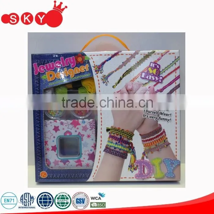 2016 Beautiful kids plastic diy jewelry bead set jewelry toy make up toy diy toy
