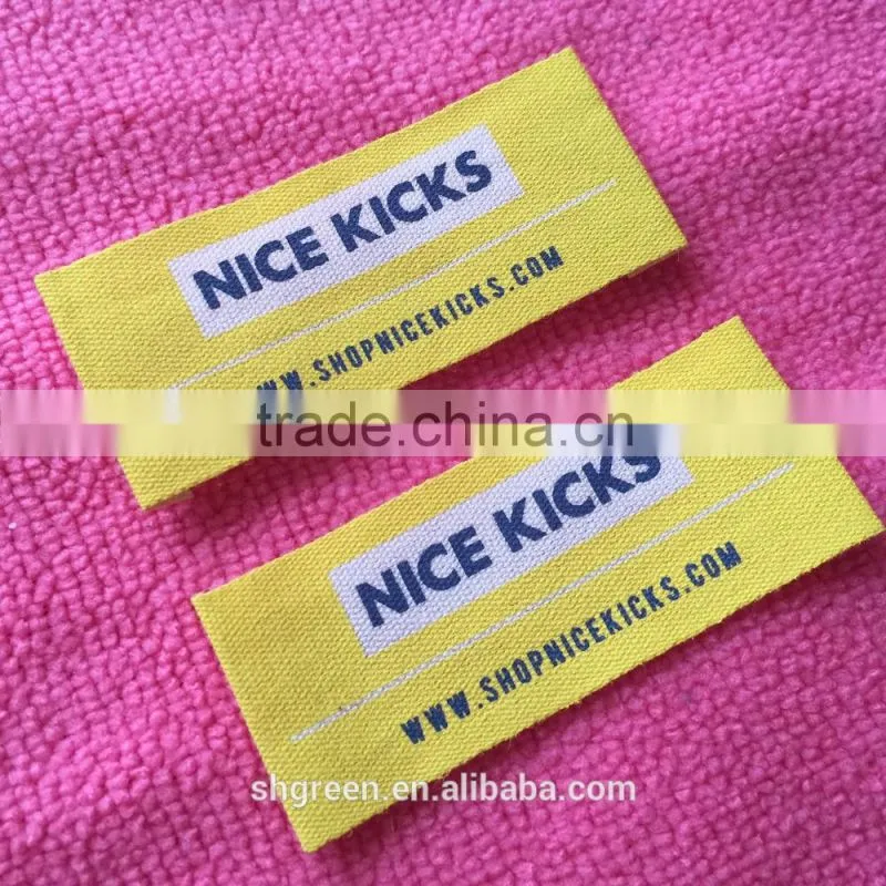 Customized high grade cotton printing label for baby clothes