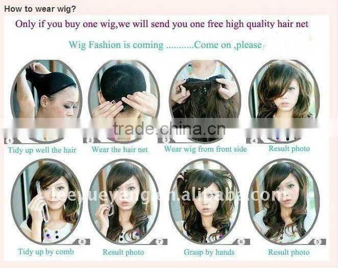 2014 new products fashionable long two color wavy wig