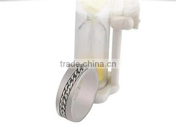 2016 chain high polished classic stainless steel ring band for men