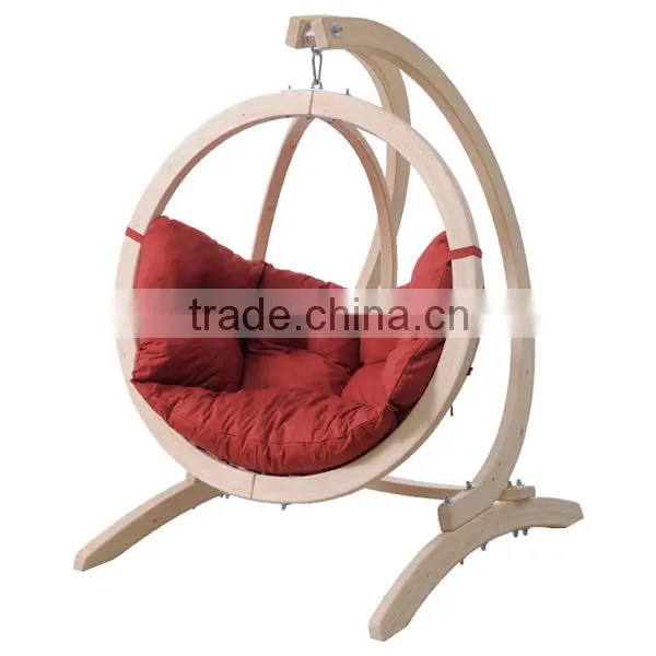 Outdoor Curved Hammock Hanging Baby Wood Cradle