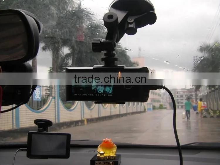 Factory wholesale 2.7 inches wide GPS dual camera car dvr dash camera 1080