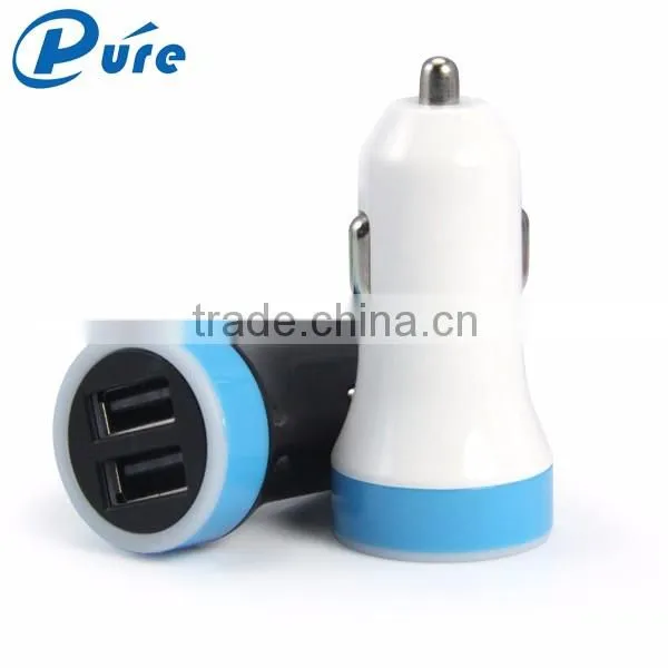 Quick Charge 2 Ports 2.4A Micro USB Charger ,High Quality Multi Ports USB Car Charger for Mobile Phone/IPAD/P1000