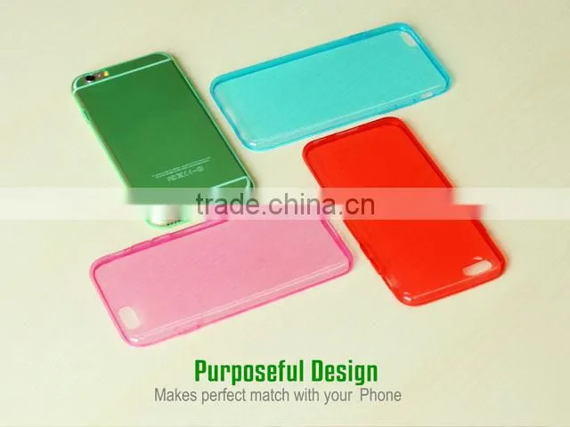Ultra Thin Crystal Clear TPU Back Case Cover For iPhone6 (4.7")