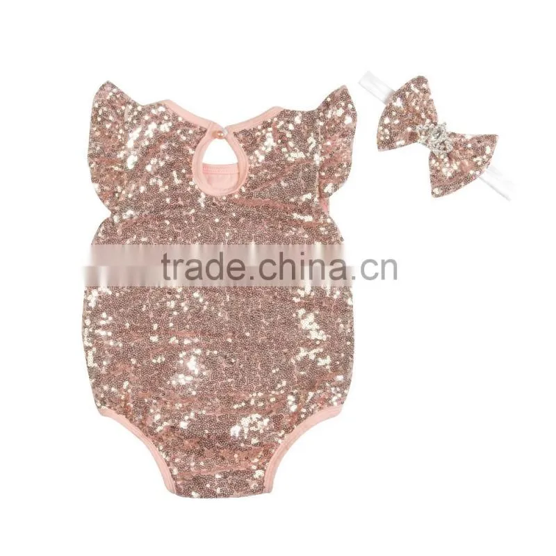 Baby new model sequin romper baby romper in stock from Kapu Garment