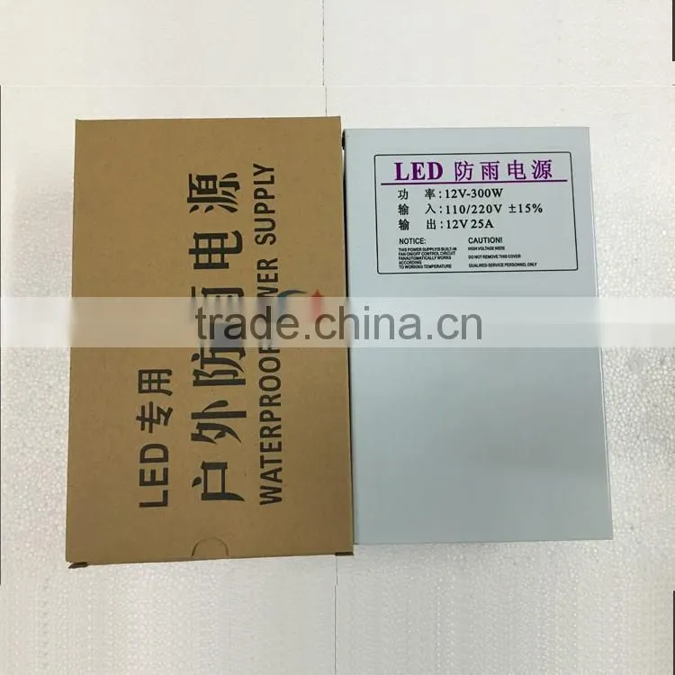 Rainproof Type Switching Power Supply with S-300 -12 300W 12V 25A led power supply