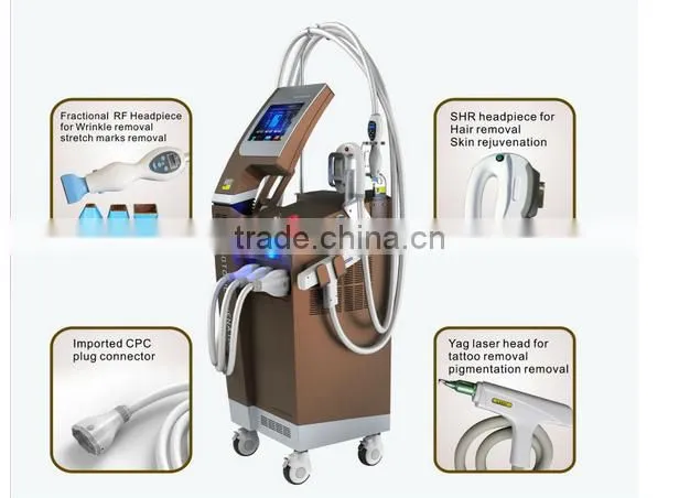 NEW YEAR PROMOTION Nd Yag Laser IPL Skin Rejuvenation/laser ipl hair removal /tattoo removal equipmentL