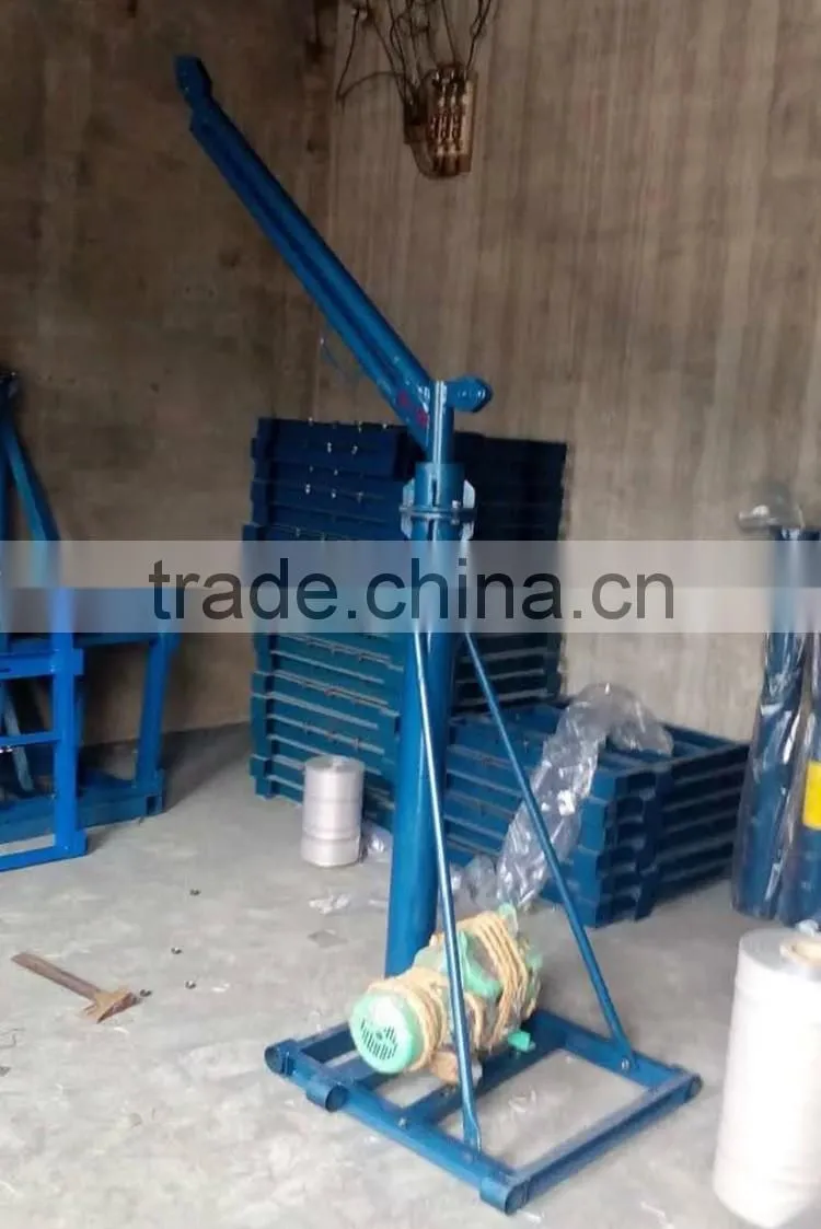 small electric motor hoist crane/ 300KG portable mini crane for sale 220V