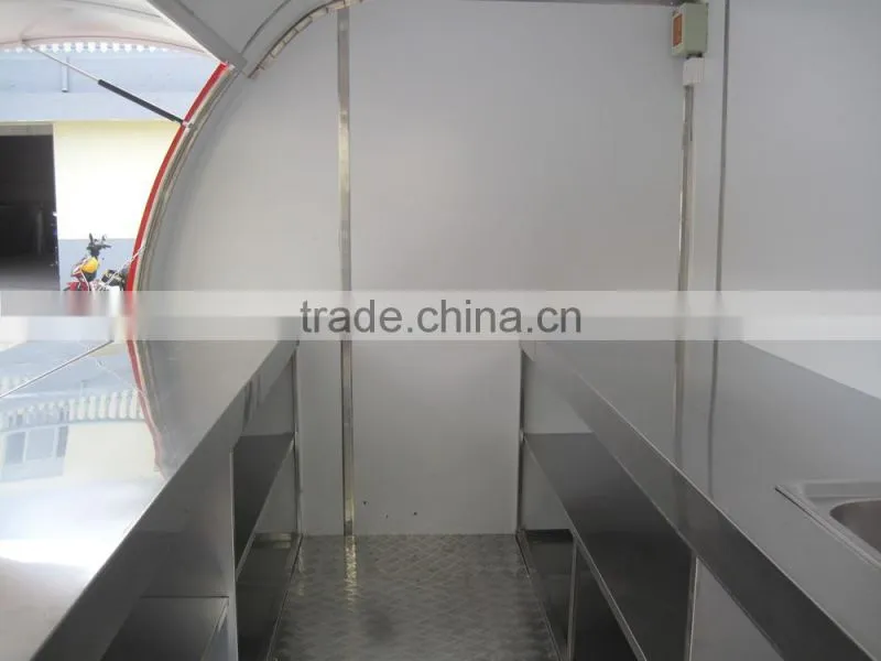 Hand push food cart for sale/food trailer/mobile food van