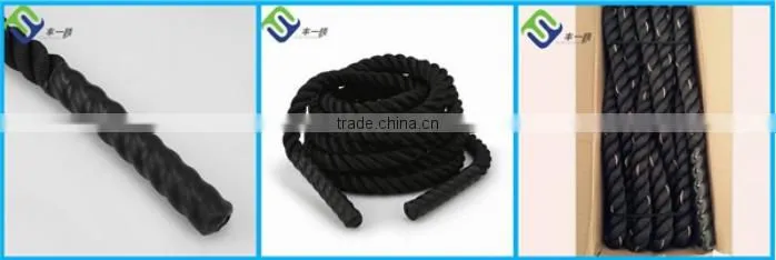 Battle rope,both ends with heat shrink caps
