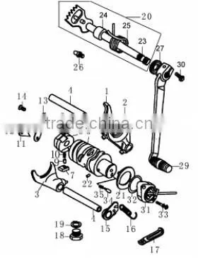 Loncin gn300 engine parts gn300 gear shifting