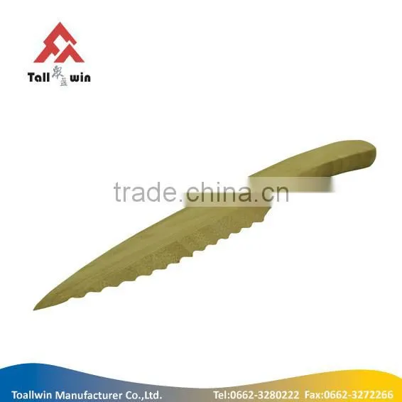 high quality bamboo bread knife with bread board set