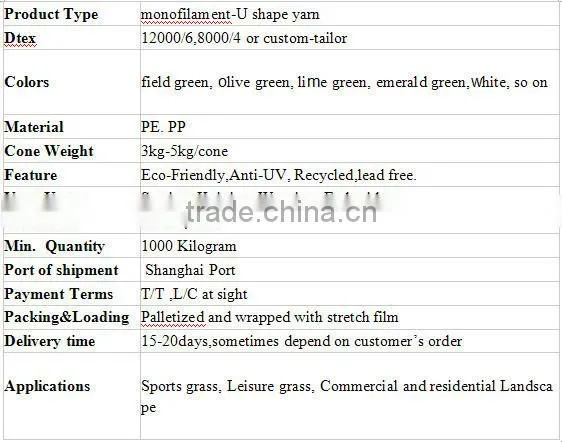 Artificial Yarn for Landscaping PE Grass