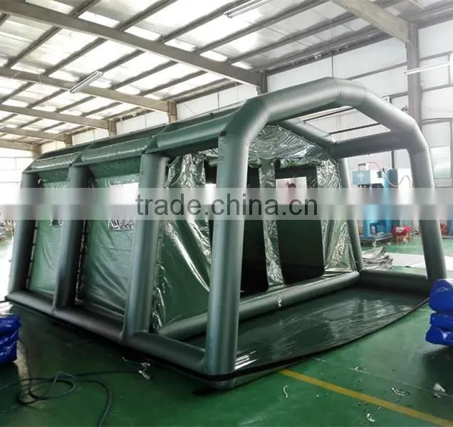 Easy setup big inflatable army tent with strong waterproof and windproof