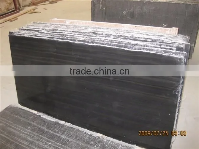 Good price Royal Black Golden Flower Marble slabs