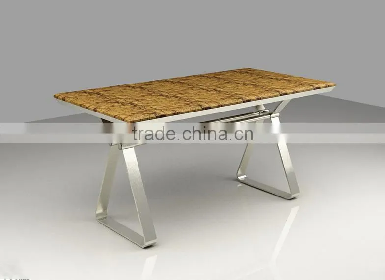 Modern Fashion Design Stainless Steel For Home Wood Study Desk
