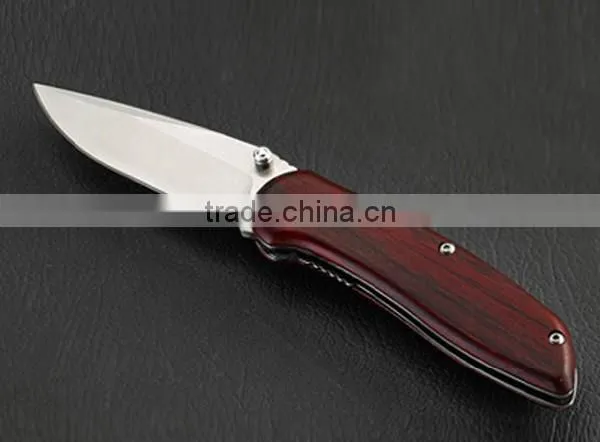 Wooden Camping Folding Fruit Knife With Wooden Handle