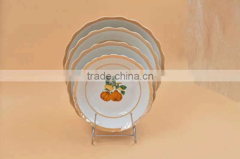 gold rim bone china dinner plate