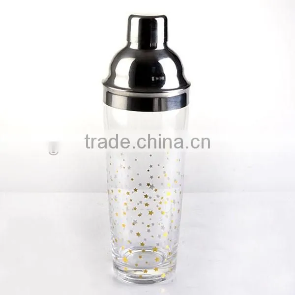 High quality wine glass set with star decal