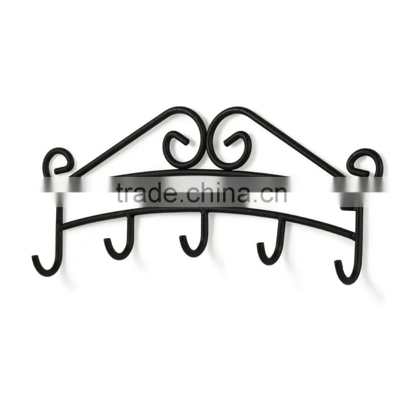 Black Scroll Wall Mount Key Rack
