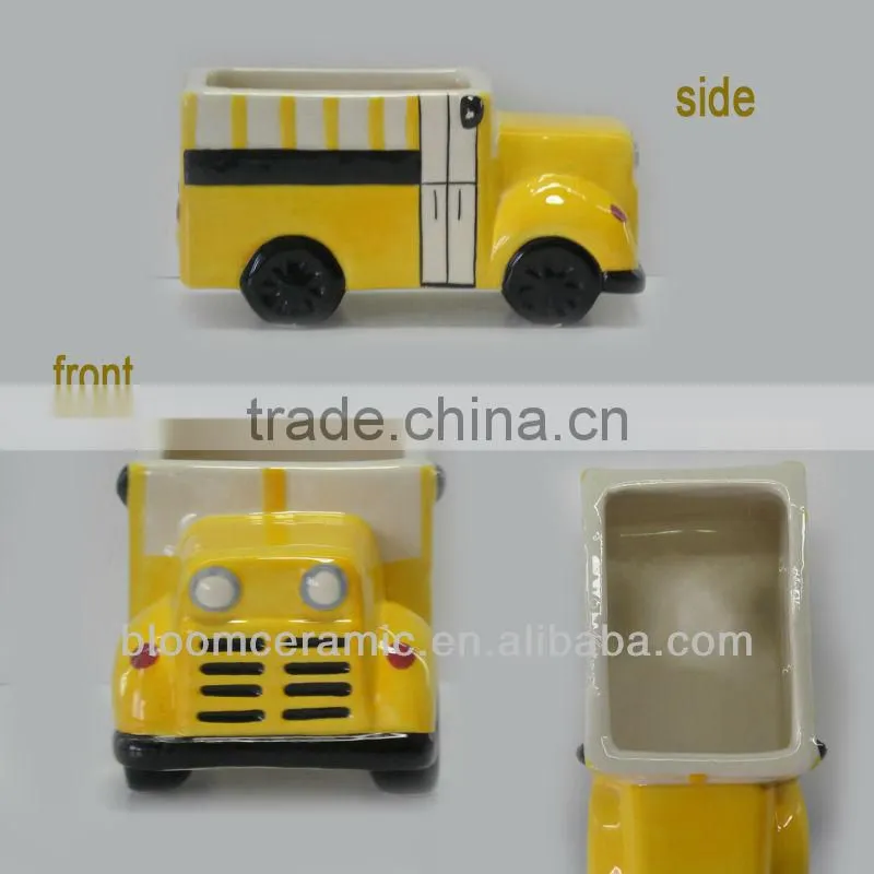 Indoor car shaped plant pot