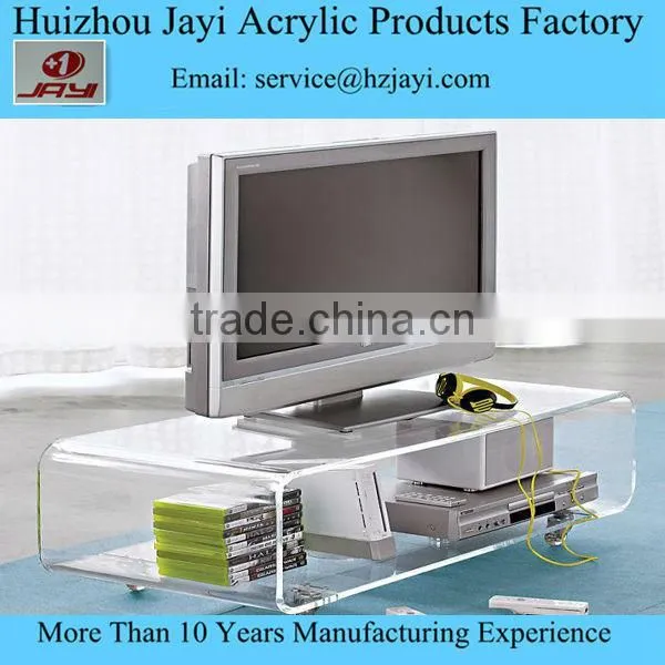 Modern fancy design clear acrylic tv stand