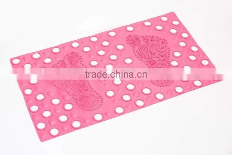 Non toxic crazy selling pvc anti slip half moon bath mat