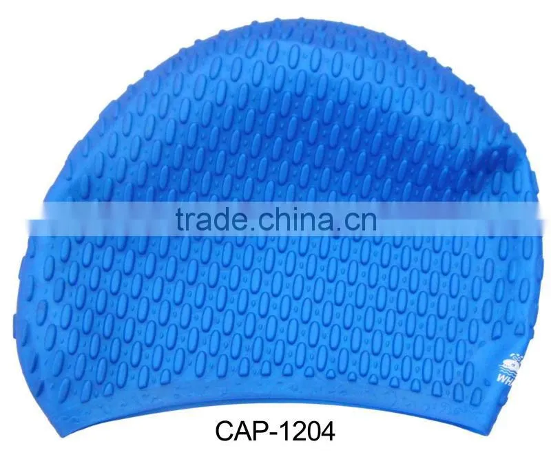 College fashionable silicone novelty swimming cap(CAP-1211)