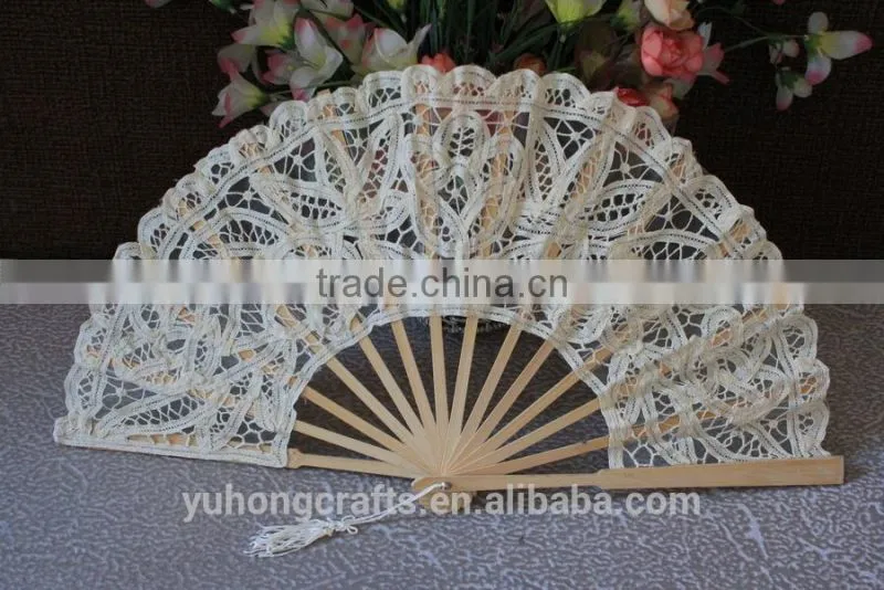 Vintage victorian lace fan for wedding