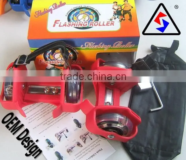 kids and adult attachable single flashing roller skating