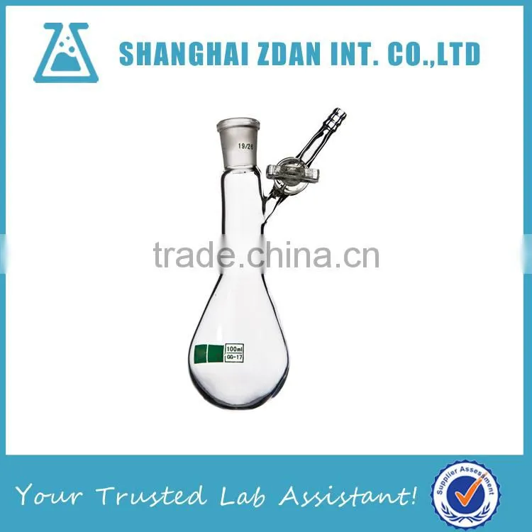 Modified Reaction Schlenk Flask Glass Stopcock,Heavy Duty Schlenk Flask