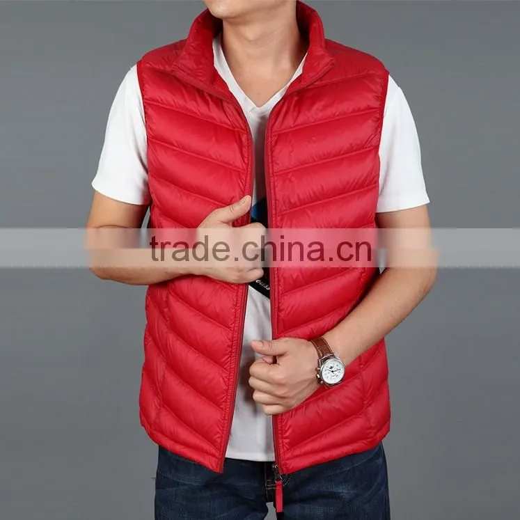 Most popular winter orange down vest winter jacket cheapest price winter vest