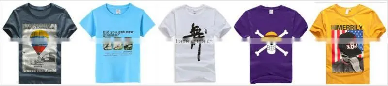 2017 latest black and white t-shirt with 100% cooton