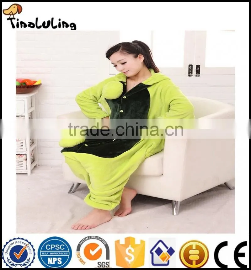 2017 new flannel pea piece pajamas wholesale cheap flannel pajamas