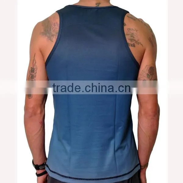 personalised custom sublimation printed tank top for men