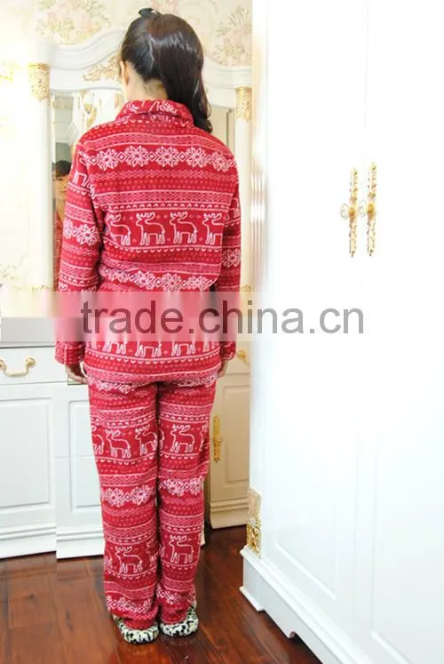 Women's Winter Fleece Pajamas Set