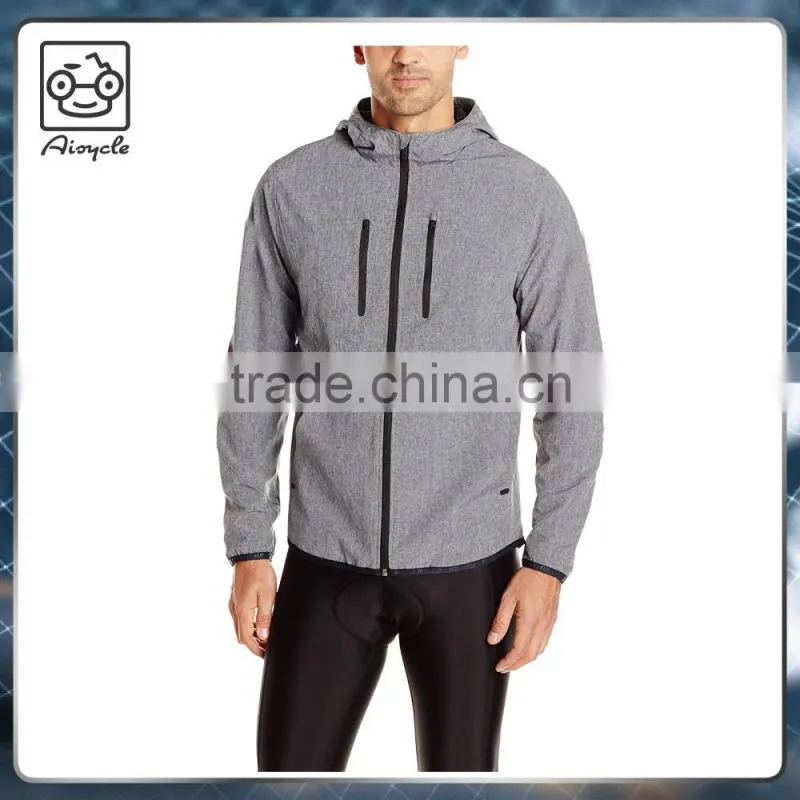 Heather grey urban mans windproof road cycling jacket new in