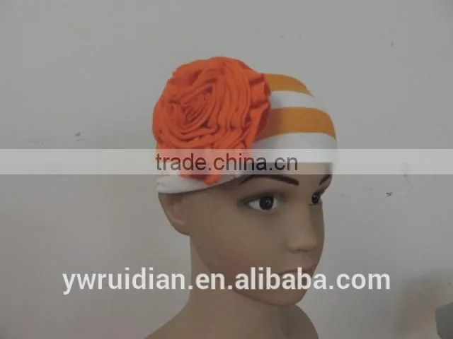 wholesale summer baby girls elastic headband bright color stripe flowers' hair accessories high quality kids hair wearing