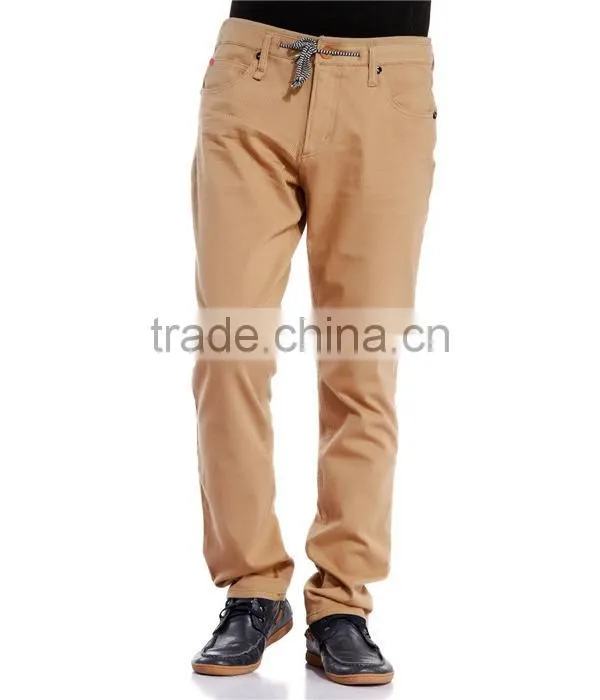 Make in China cheap price new style khaki long stretch pants