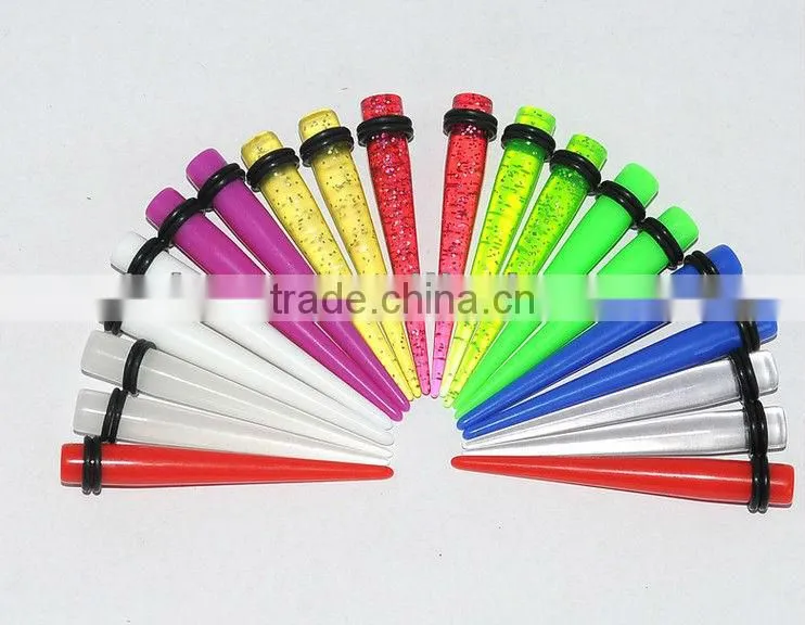 New Acrylic Ear Taper Stretchers Kit Ear Plug Expander UV Body Piercing