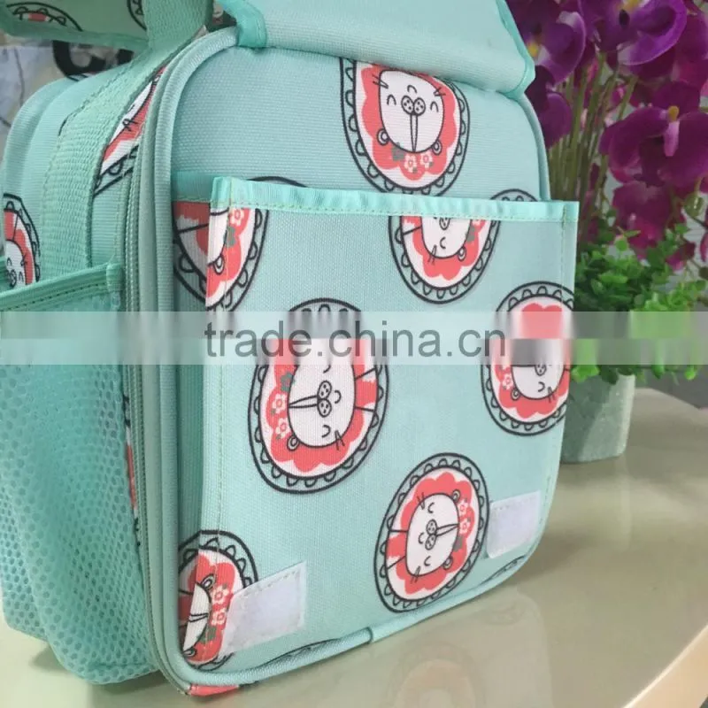 2017 new designer cute print children tote canvas bag